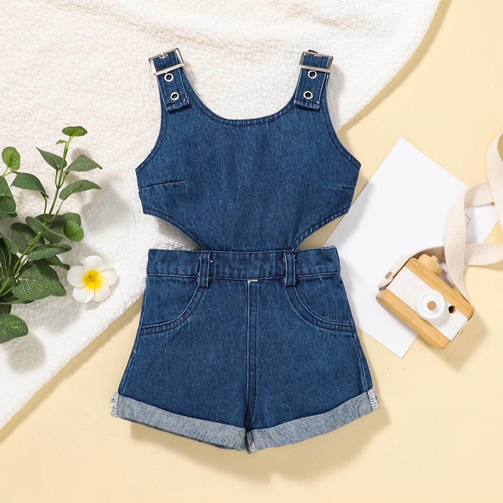 Marlow and Mae】Jean Romper 1y